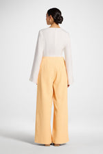 Textured Wide Leg Pants - Sherbert