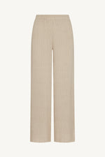 Textured Wide Leg Pants - Stone
