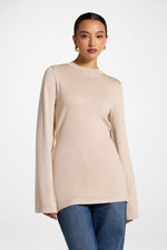 Tie Back Knit Top - Almond