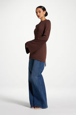 Tie Back Knit Top - Qahwah