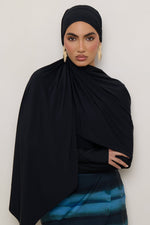 Tie Back Swim Hijab - Black