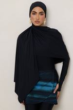 Tie Back Swim Hijab - Black