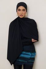 Tie Back Swim Hijab - Black