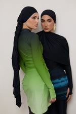 Tie Back Swim Hijab - Black