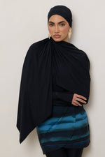 Tie Back Swim Hijab - Black