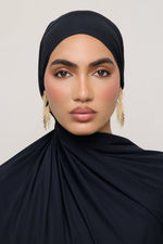 Tie Back Swim Hijab - Black