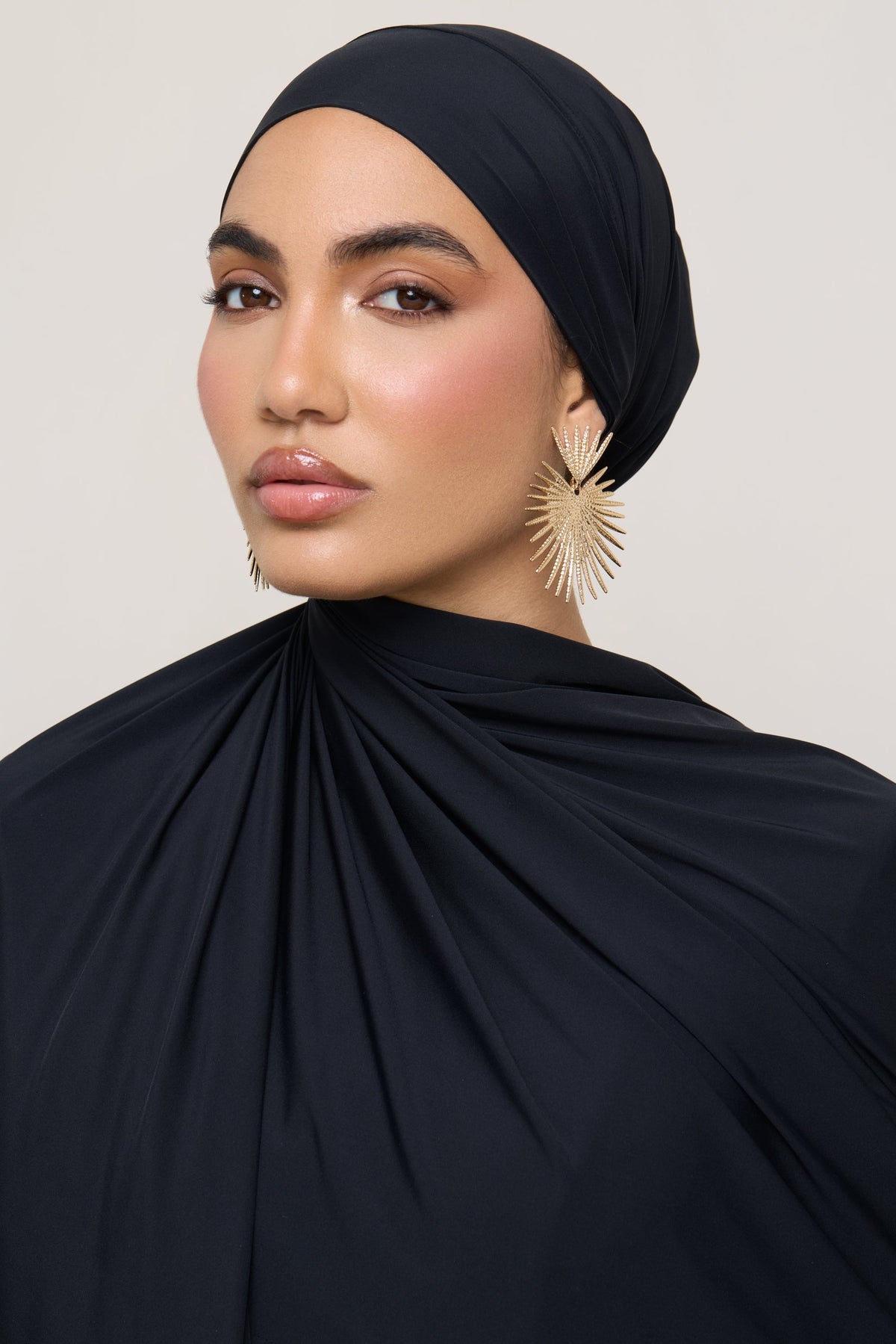 Tie Back Swim Hijab - Black