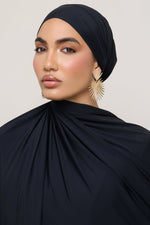 Tie Back Swim Hijab - Black