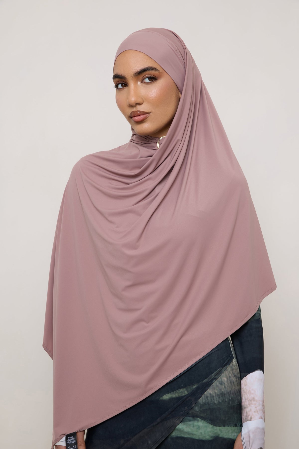 Tie Back Swim Hijab - Dusky Reef