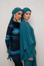Tie Back Swim Hijab - Mediterranea