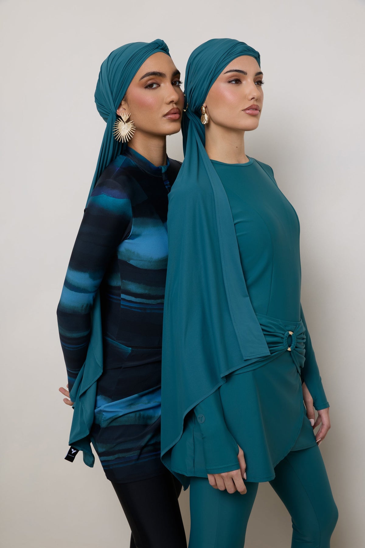 Tie Back Swim Hijab - Mediterranea