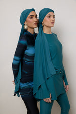 Tie Back Swim Hijab - Mediterranea