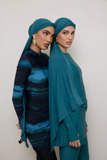 Tie Back Swim Hijab - Mediterranea