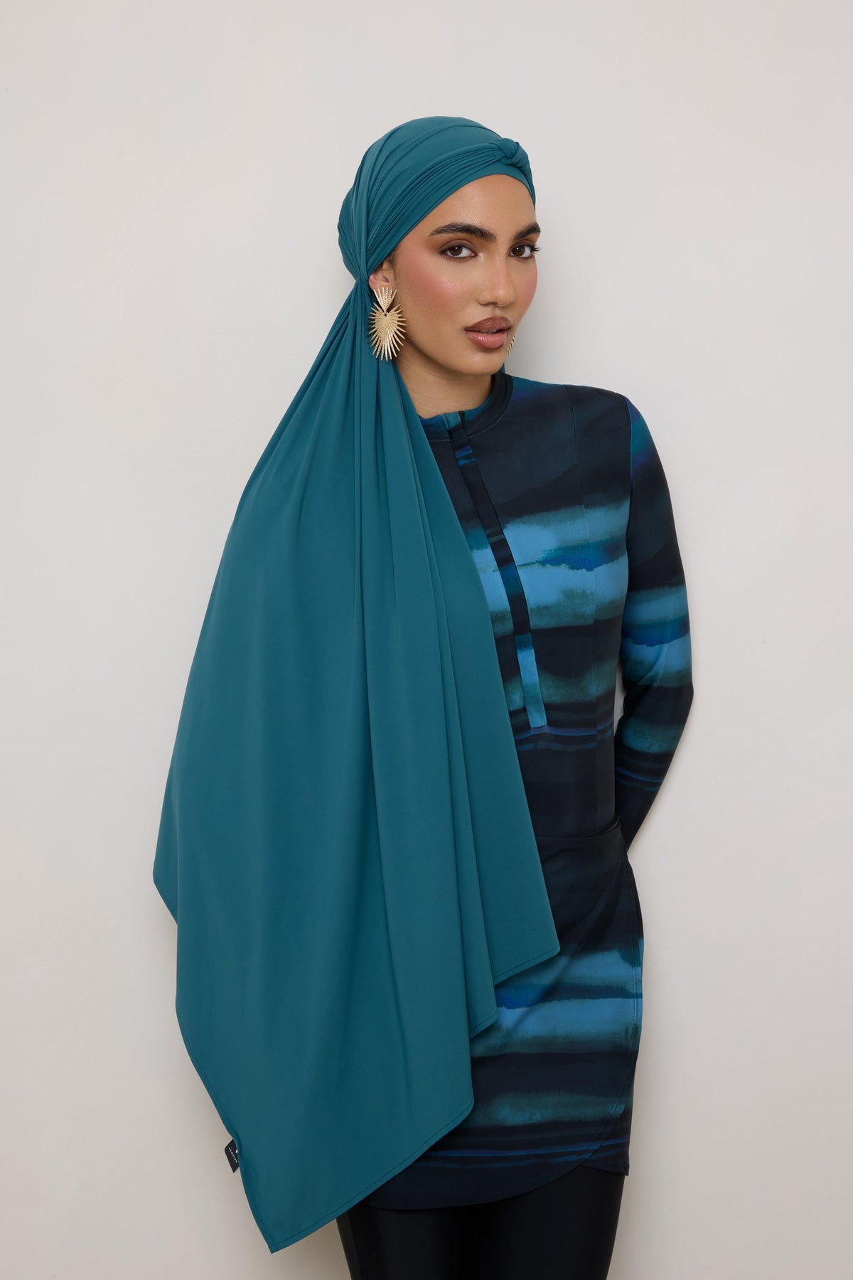 Tie Back Swim Hijab - Mediterranea