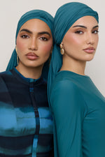 Tie Back Swim Hijab - Mediterranea