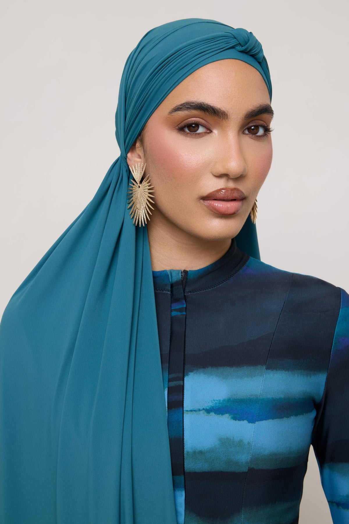 Tie Back Swim Hijab - Mediterranea