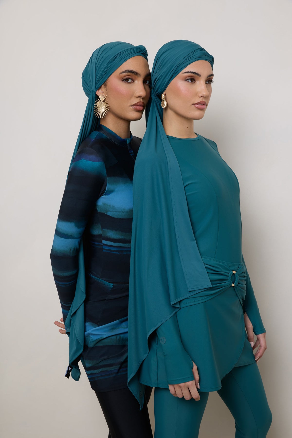 Tie Back Swim Hijab - Mediterranea