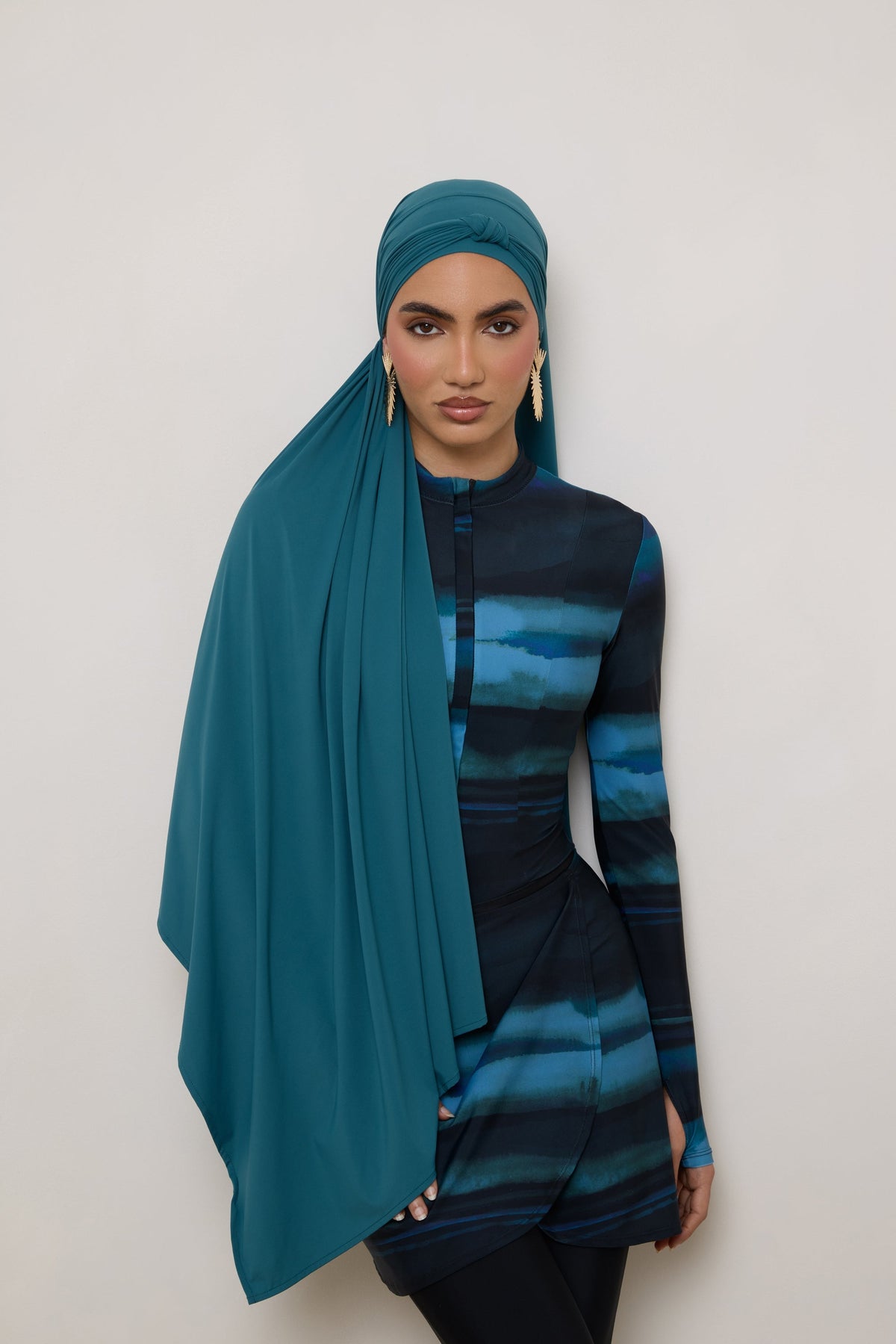 Tie Back Swim Hijab - Mediterranea