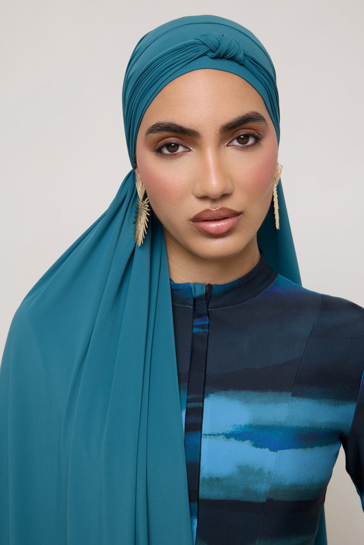 Tie Back Swim Hijab - Mediterranea