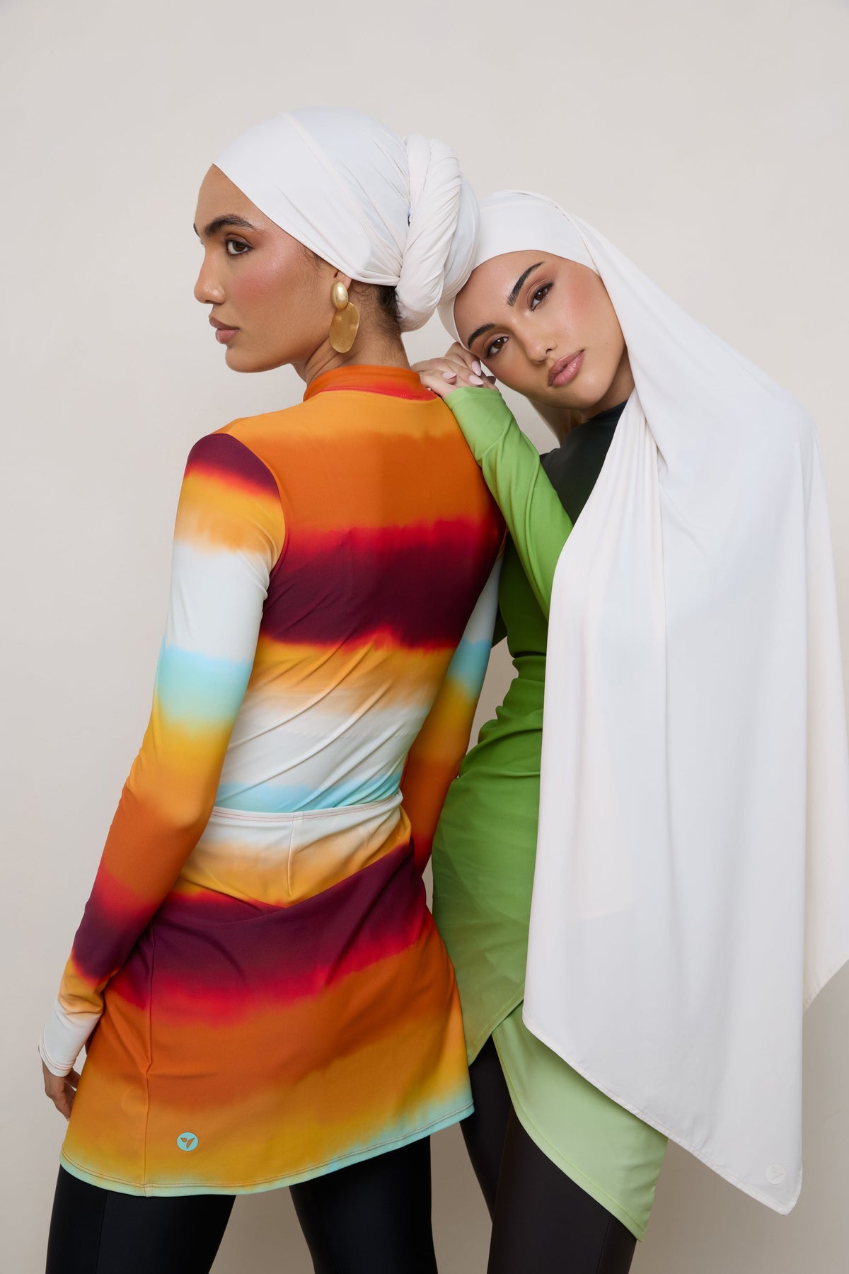 Tie Back Swim Hijab - Salted Rose