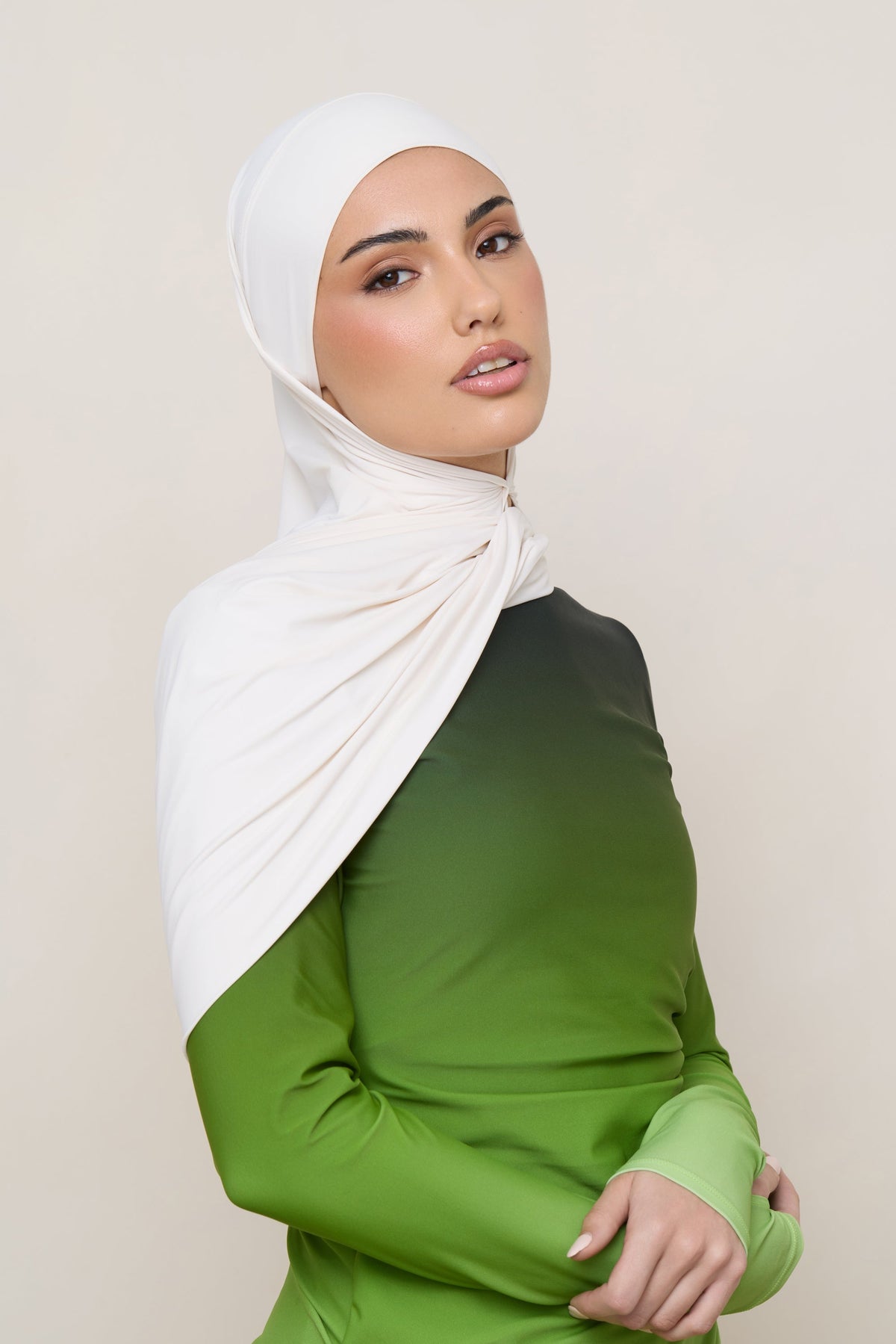 Tie Back Swim Hijab - Salted Rose