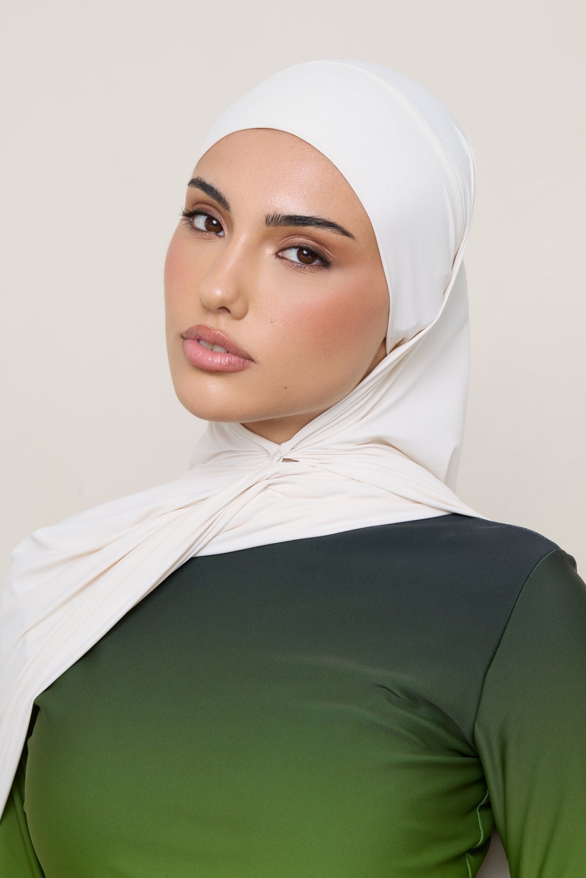 Tie Back Swim Hijab - Salted Rose