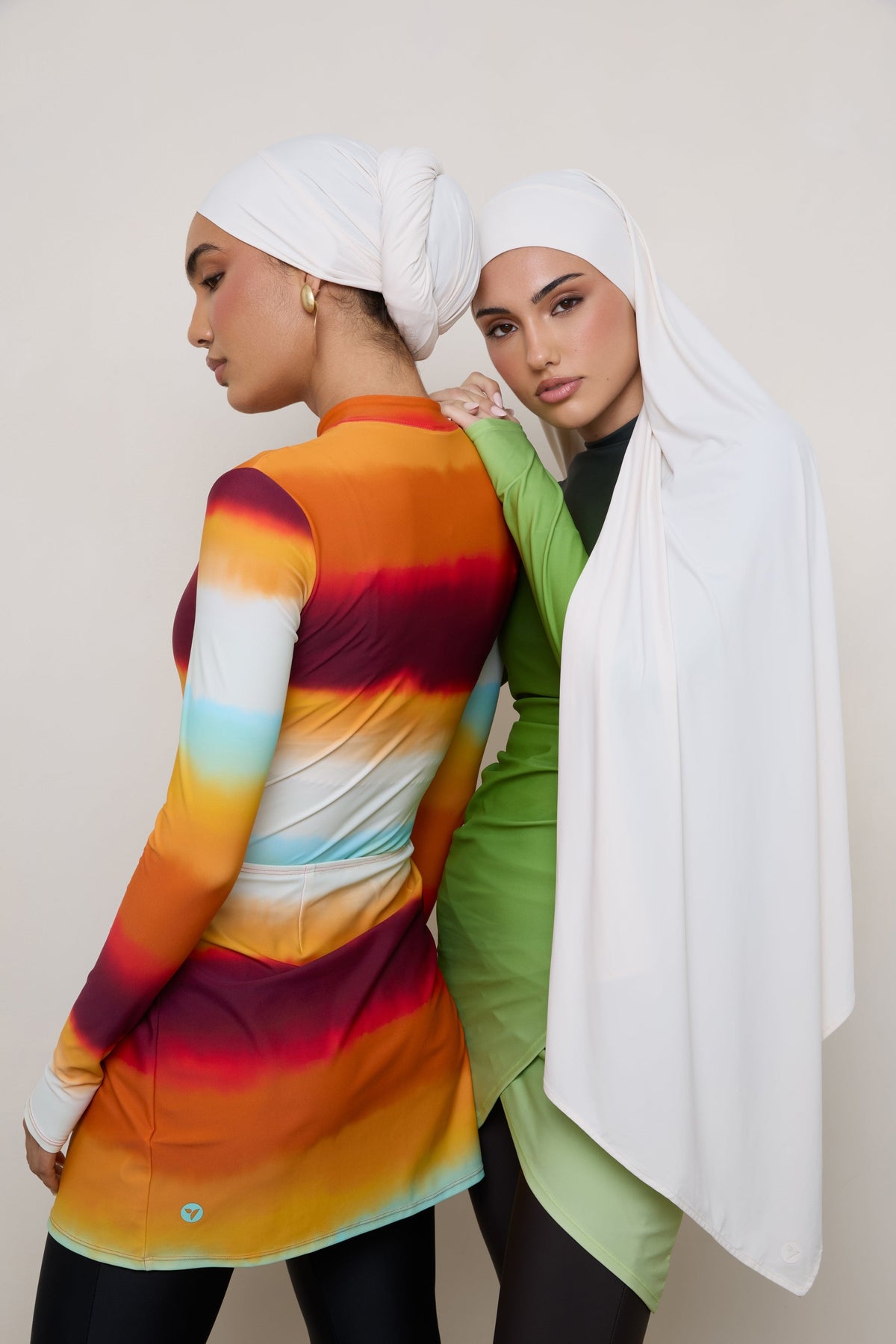 Tie Back Swim Hijab - Salted Rose