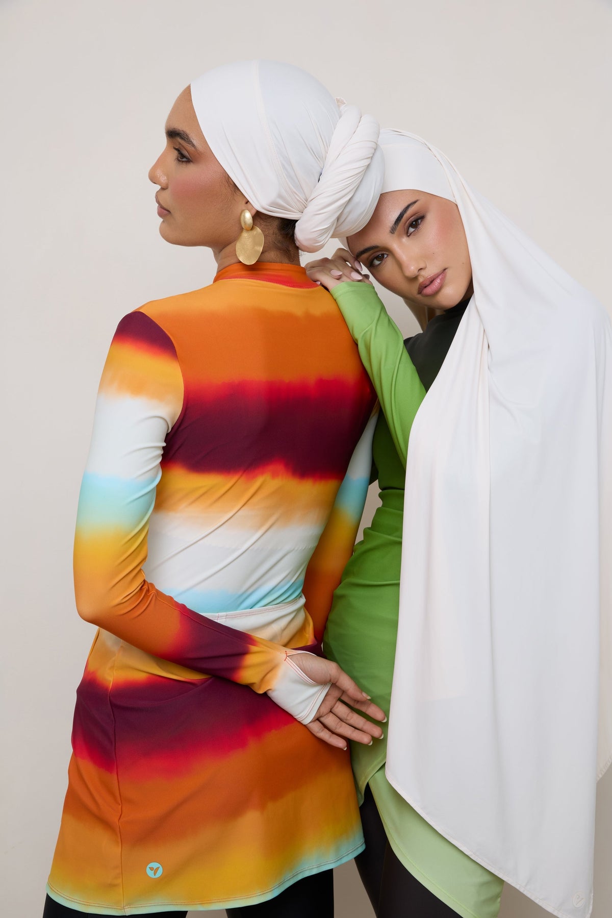 Tie Back Swim Hijab - Salted Rose