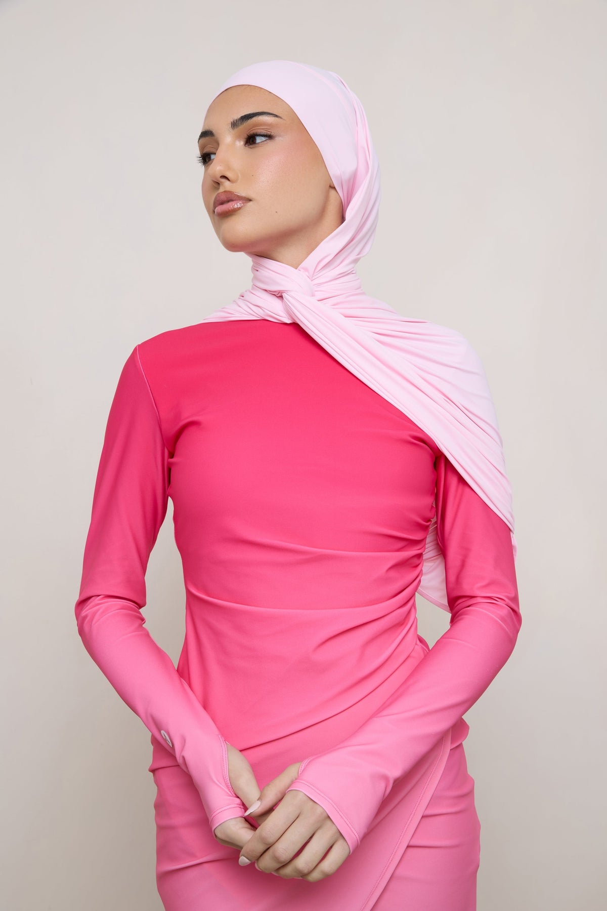 Tie Back Swim Hijab - Sunkissed