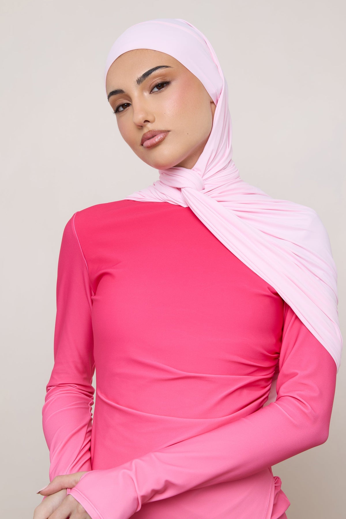 Tie Back Swim Hijab - Sunkissed