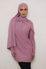 Tie Back Swim Hijab - Wistful Mauve