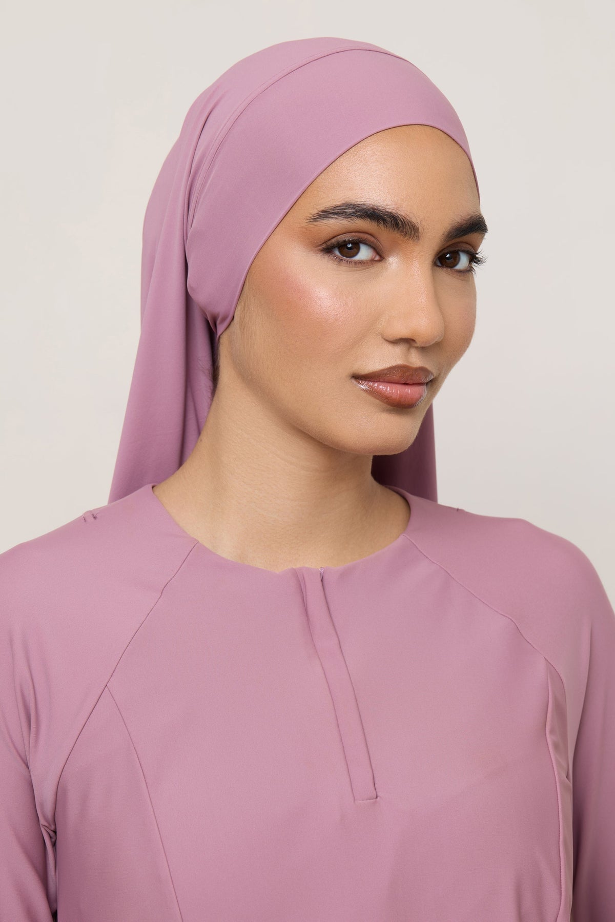 Tie Back Swim Hijab - Wistful Mauve