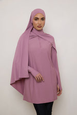 Tie Back Swim Hijab - Wistful Mauve