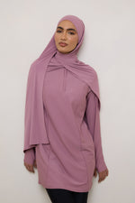 Tie Back Swim Hijab - Wistful Mauve
