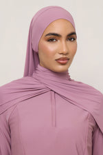 Tie Back Swim Hijab - Wistful Mauve