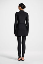 Tie Wrap Swim Skirt - Black