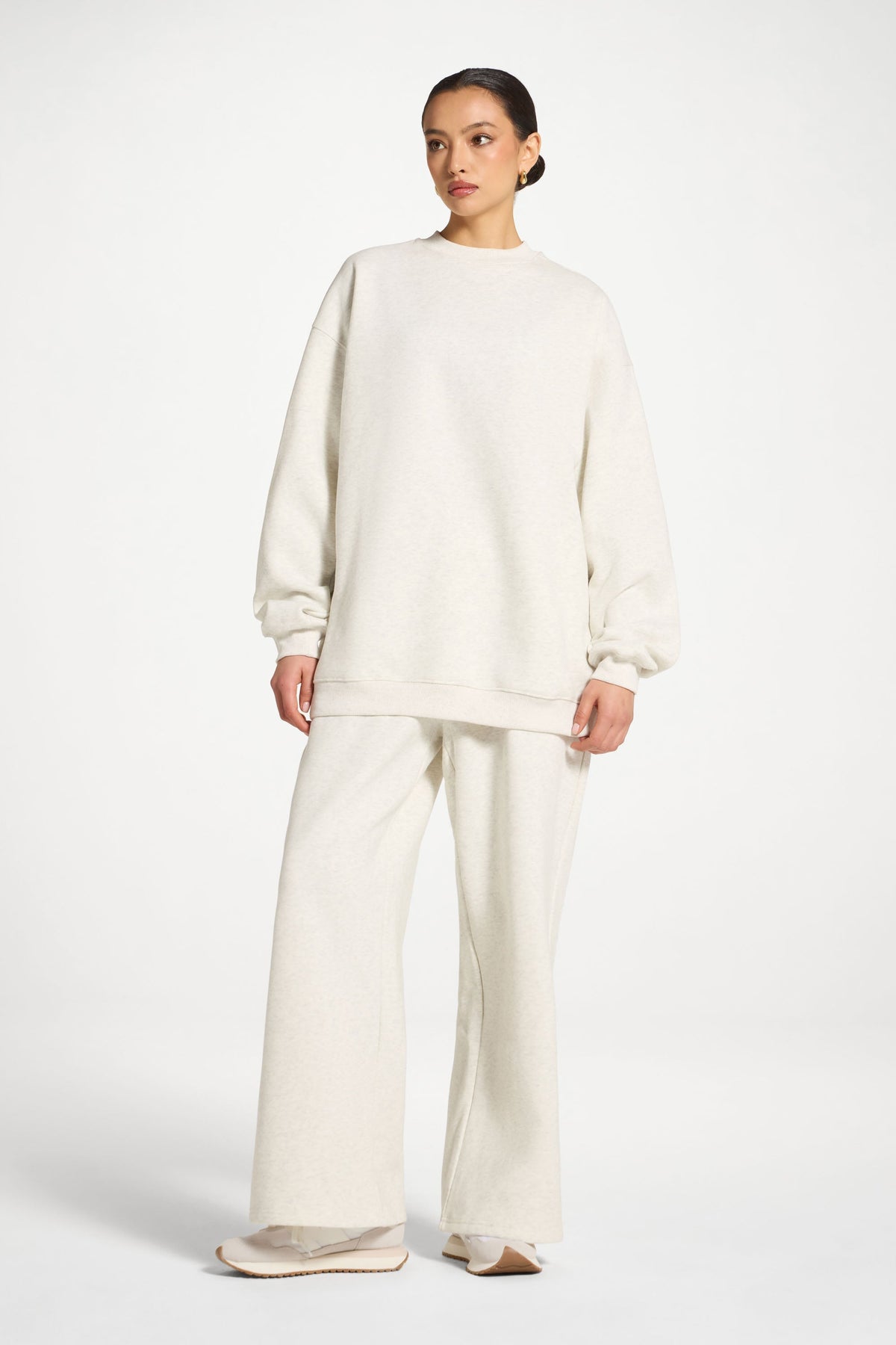 Unisex Mock Neck Sweatshirt - Heather Grey