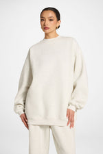 Unisex Mock Neck Sweatshirt - Heather Grey