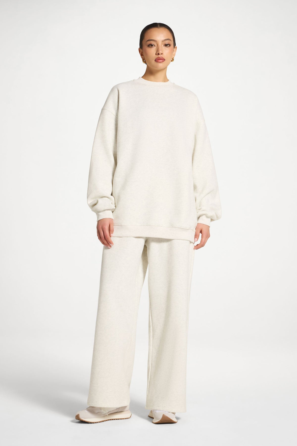 Unisex Mock Neck Sweatshirt - Heather Grey