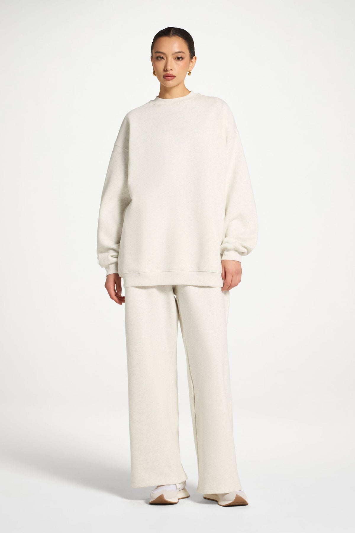 Unisex Mock Neck Sweatshirt - Heather Grey
