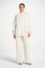 Unisex Mock Neck Sweatshirt - Heather Grey