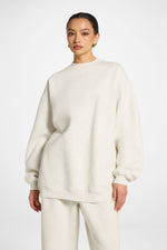 Unisex Mock Neck Sweatshirt - Heather Grey