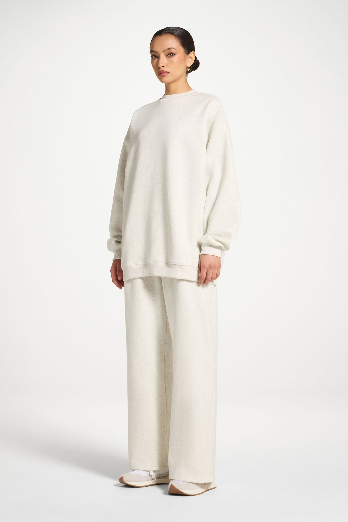 Unisex Mock Neck Sweatshirt - Heather Grey