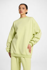 Unisex Mock Neck Sweatshirt - Limeade
