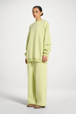 Unisex Mock Neck Sweatshirt - Limeade