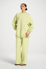 Unisex Mock Neck Sweatshirt - Limeade