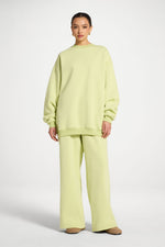 Unisex Mock Neck Sweatshirt - Limeade