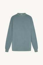 Unisex Mock Neck Sweatshirt - Steel Blue