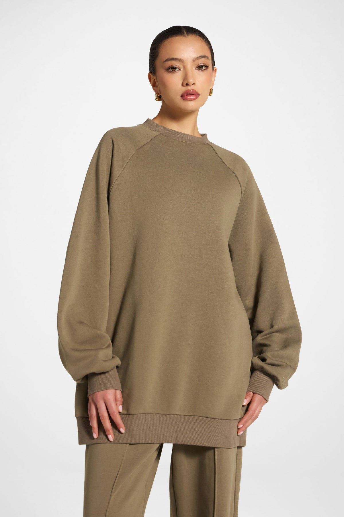 Unisex Raglan Sleeve Sweatshirt - Midnight Moss