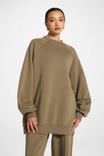 Unisex Raglan Sleeve Sweatshirt - Midnight Moss